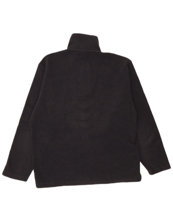 Maglione in pile da uomo K-Way con zip e collo medio a righe nere