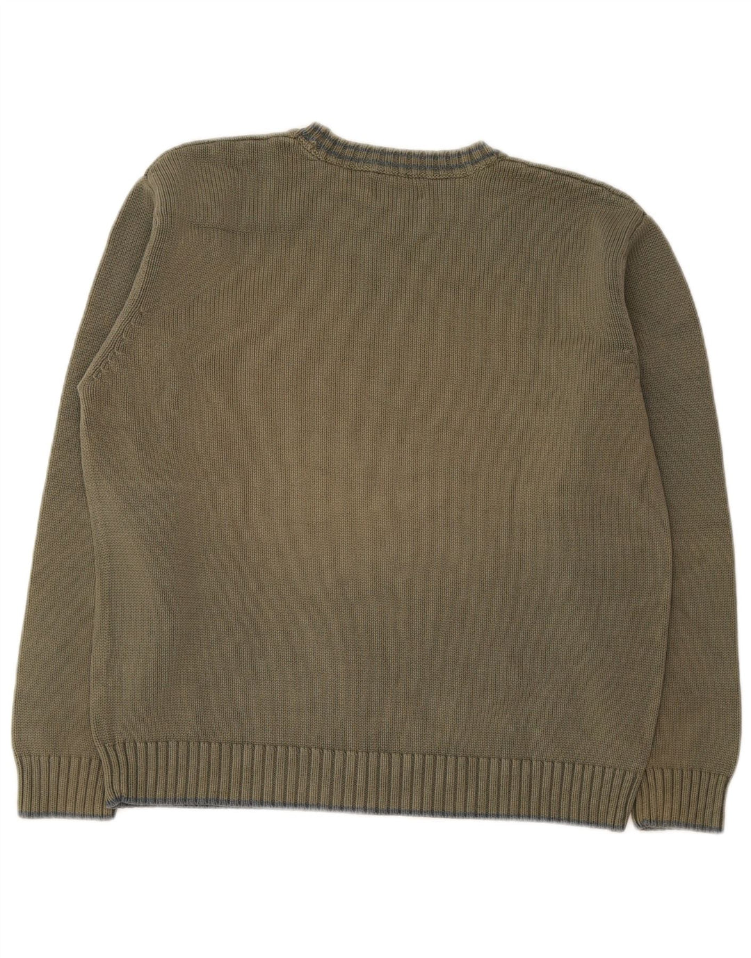 Maglione maglione girocollo da uomo Marks & Spencer grande cotone verde