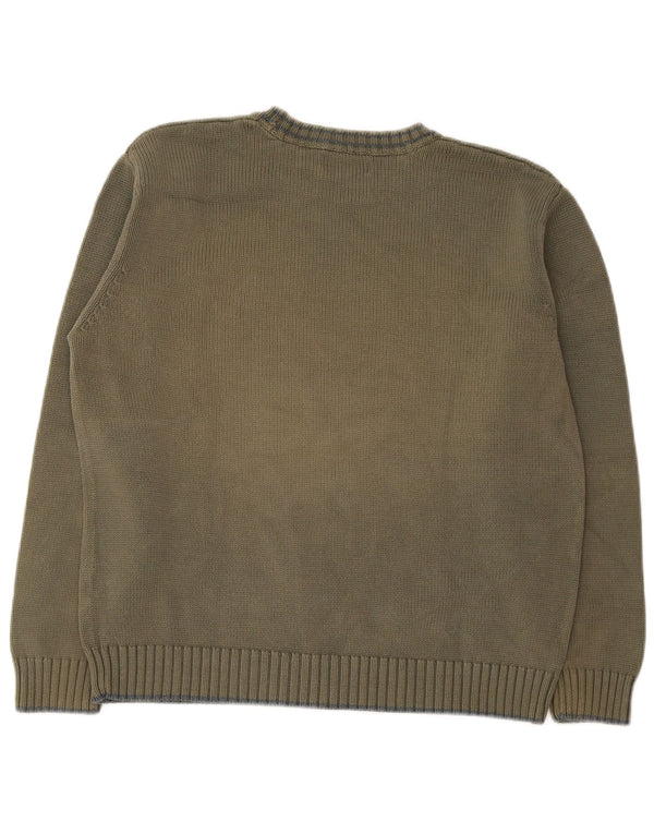 Maglione maglione girocollo da uomo Marks & Spencer grande cotone verde