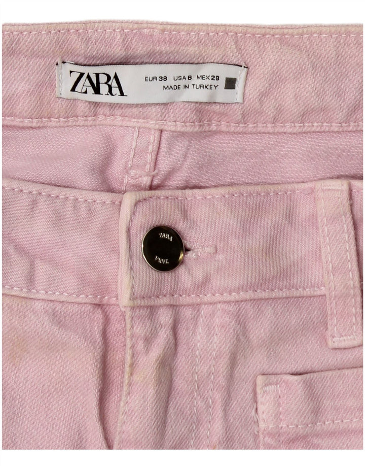 Pantaloni casual Bootcut da donna Zara EU 38 Small W28 L26 Rosa