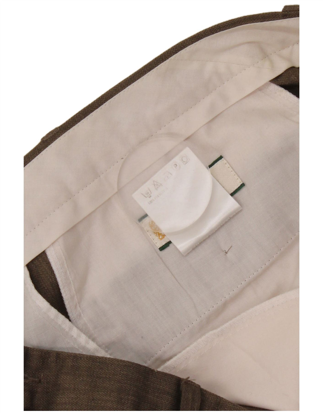 Pantaloni da abito con pegging affusolati da uomo Marks & Spencer W40 L29 poliestere marrone