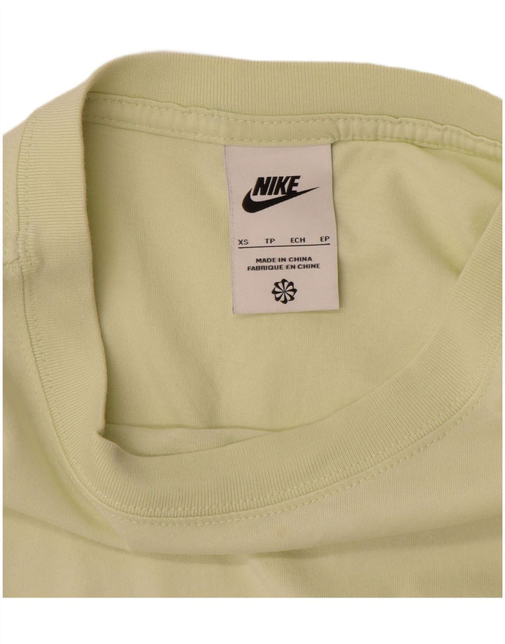 Abito t-shirt da donna NIKE UK 6 XS cotone giallo