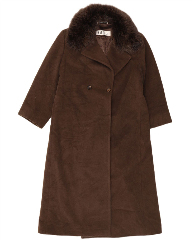 Soprabito oversize da donna Marella UK 10 piccolo in lana vergine marrone