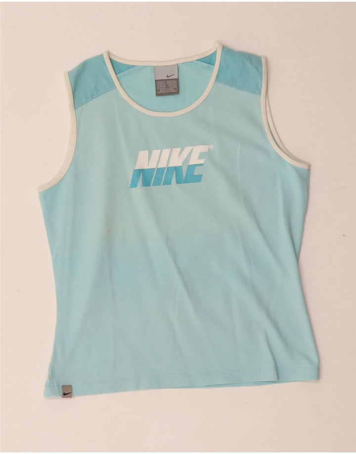 Canotta grafica corta Nike da donna UK 10/12 Medio Turchese
