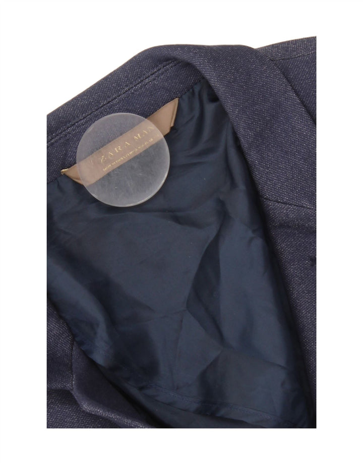 Giacca blazer da uomo a 2 bottoni Zara EU 56 XL blu navy