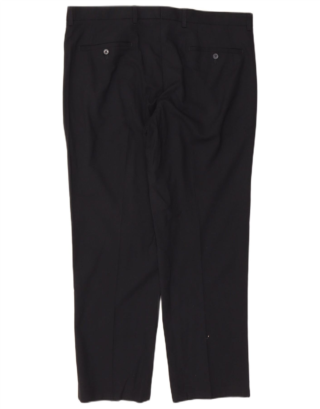 Pantaloni da abito dritti su misura da uomo Marks & Spencer W38 L29 Blu Navy
