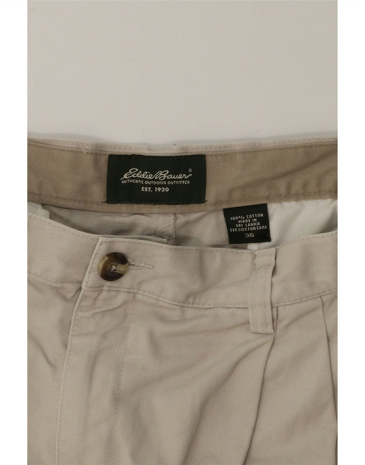 EDDIE BAUER Mens Pegged Chino Shorts W36 Large  Beige Cotton Vintage Eddie Bauer and Second-Hand Eddie Bauer from Messina Hembry 