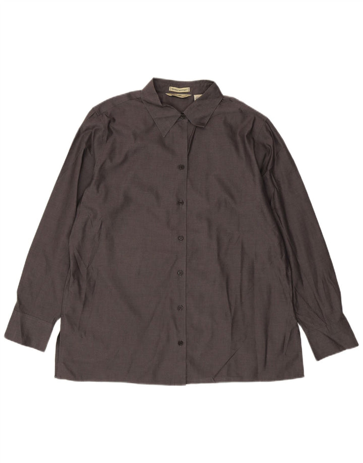 Camicia da donna EDDIE BAUER UK 18 XL Cotone grigio