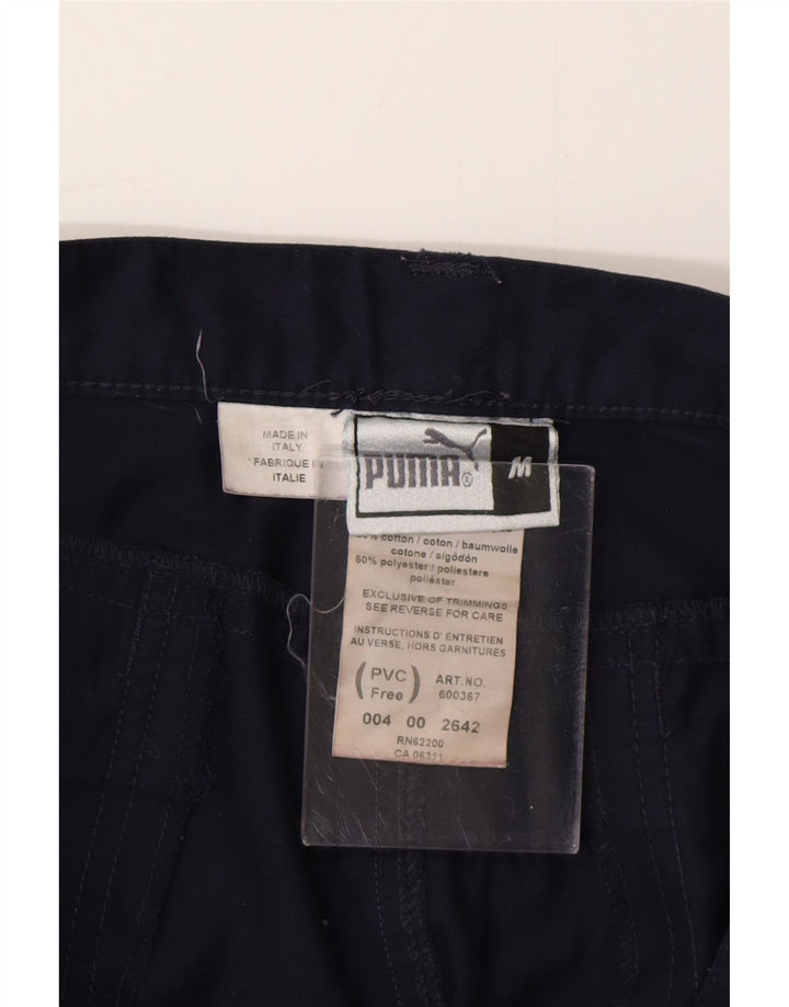 Pantaloncini cargo da uomo PUMA medi W32 in cotone blu navy