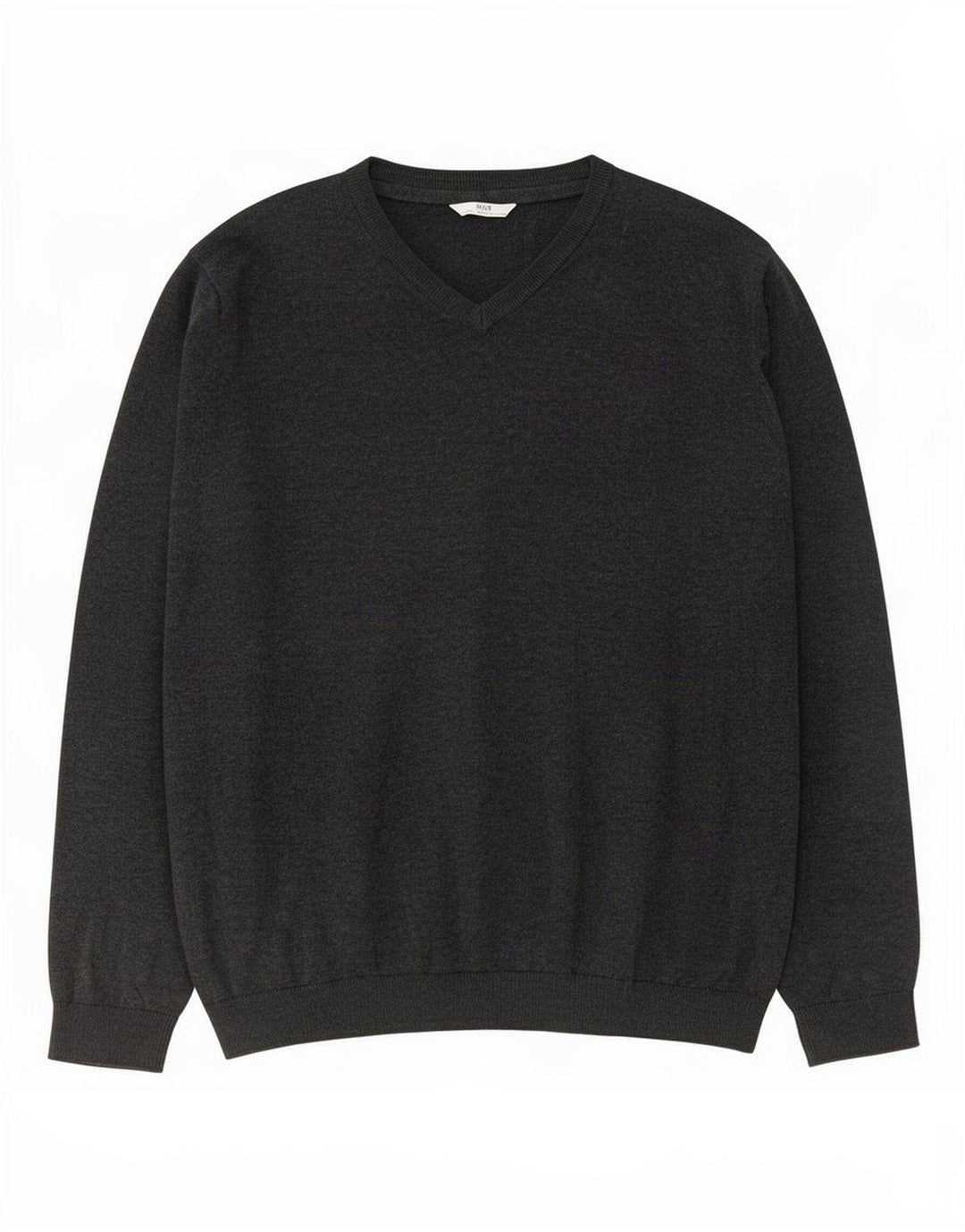 Maglione Marks & Spencer da ragazzo con scollo a V 15-16 anni in cotone grigio