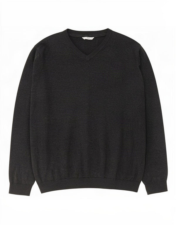 Maglione Marks & Spencer da ragazzo con scollo a V 15-16 anni in cotone grigio