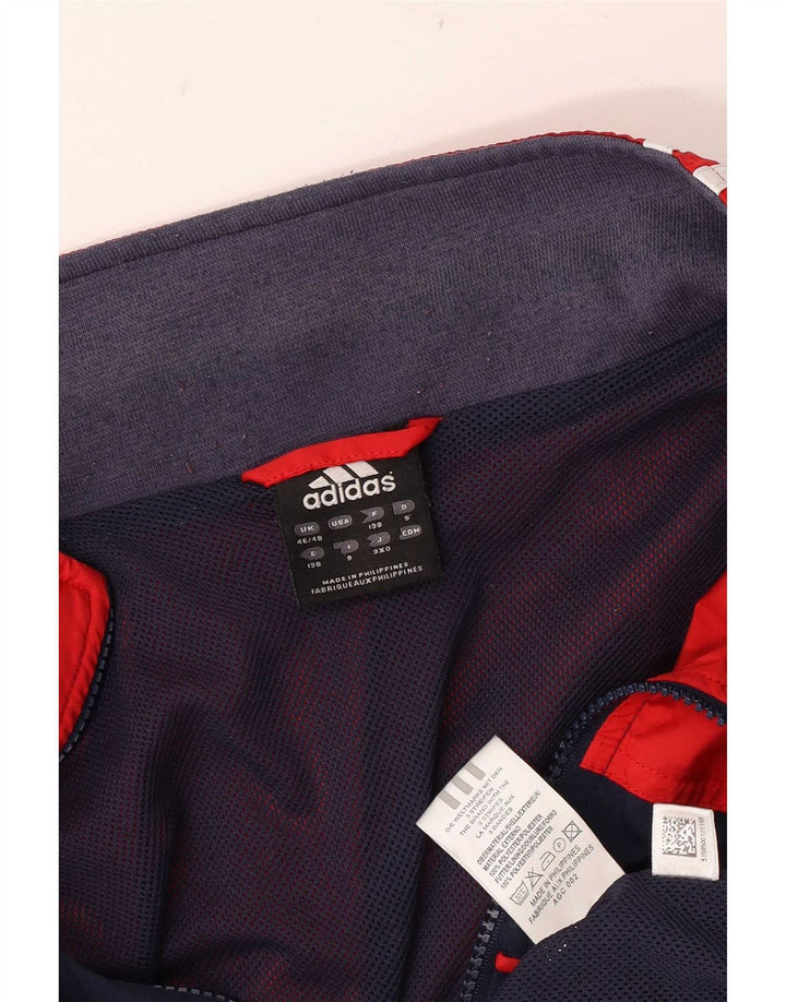 Giacca da tuta da uomo Adidas UK 46/48 XL Poliestere color block rosso