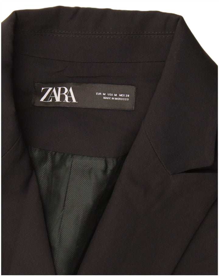 Cappotto doppiopetto senza maniche da donna Zara UK 12 medio nero