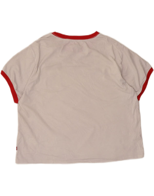 T-shirt corta da donna Levi's, vestibilità ampia, taglia UK 14, colore bianco medio