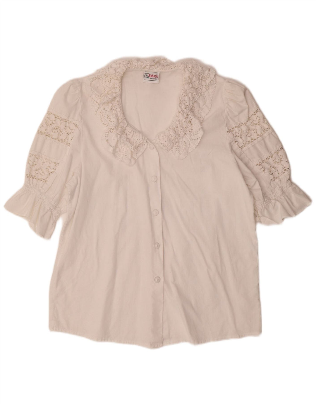 ALPHORN Camicia Camicetta Donna IT 40 Medio Bianco