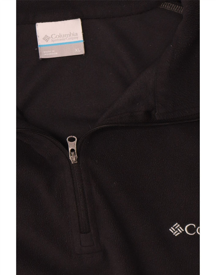 Maglione in pile da uomo Columbia con zip e collo XL poliestere nero