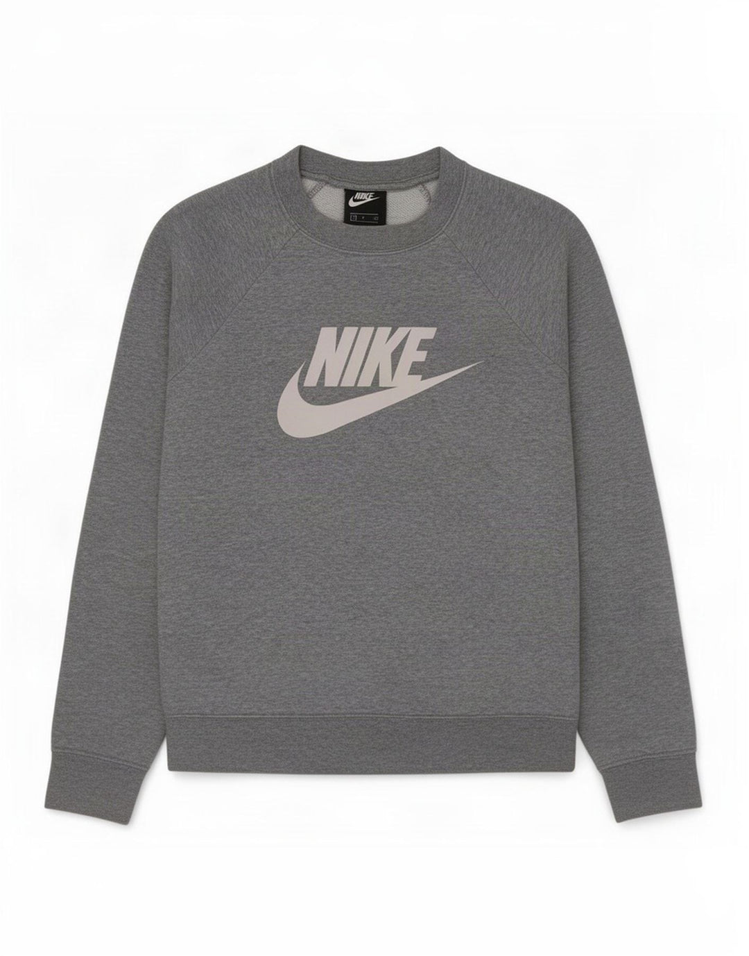 Felpa oversize con grafica Nike da donna UK 10 Small Grey Flecked
