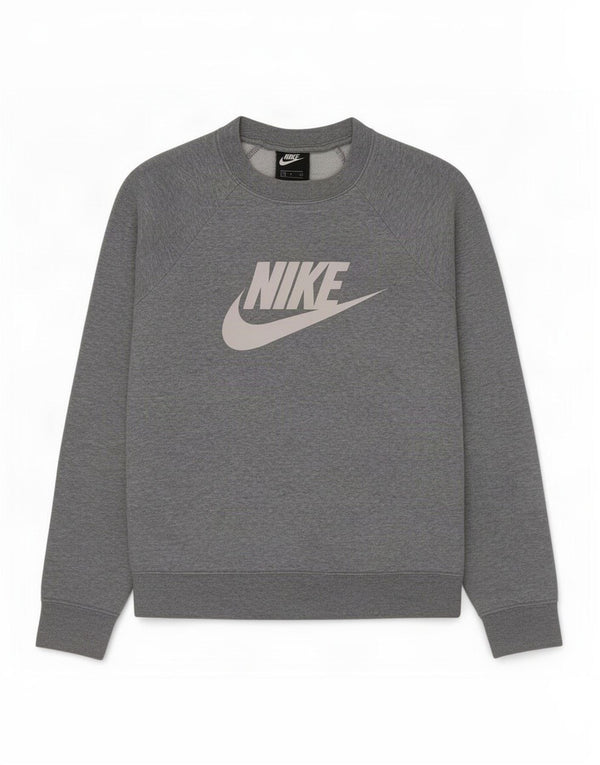 Felpa oversize con grafica Nike da donna UK 10 Small Grey Flecked