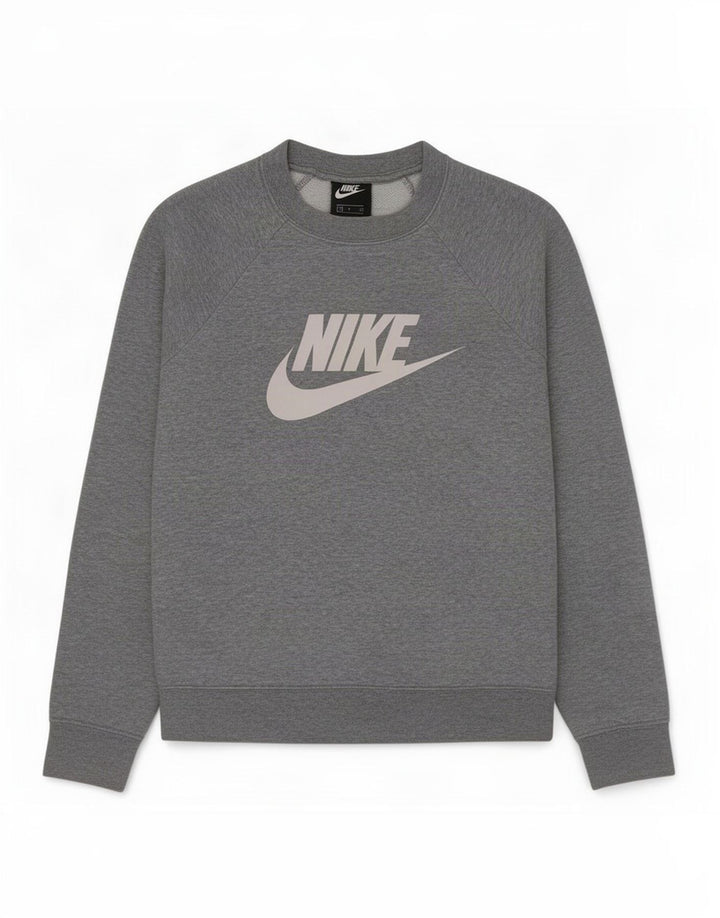 Felpa oversize con grafica Nike da donna UK 10 Small Grey Flecked