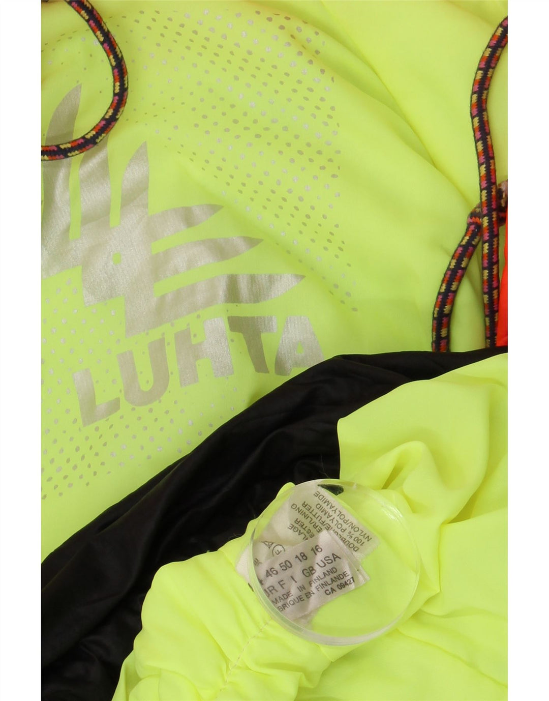 Luhta Giacca antipioggia oversize da donna UK 18 XL Colorblock nero
