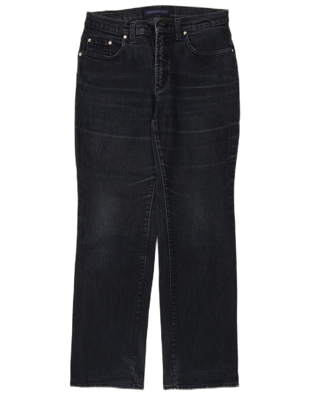 Jeans Dritti Donna Trussardi W29 L28 Cotone Blu Navy