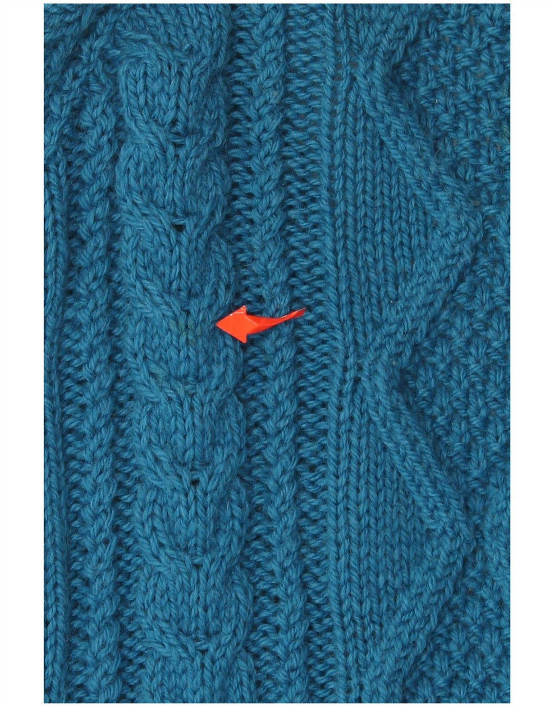 Maglione cardigan con maniche a 3/4 da donna VINTAGE UK 16 grande blu