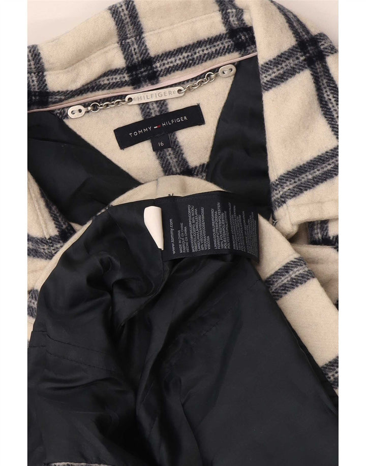 Cappotto da marinaio per ragazze Tommy Hilfiger 15-16 anni Poliestere bianco a quadri