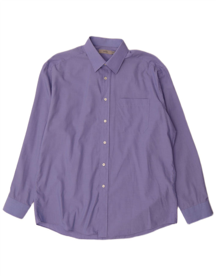 Camicia da uomo Marks & Spencer taglia 41 16 grande cotone blu classico