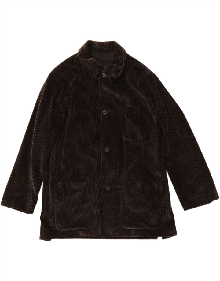 DANIEL HECHTER Mens Corduroy Jacket IT 48 Medium Black Cotton