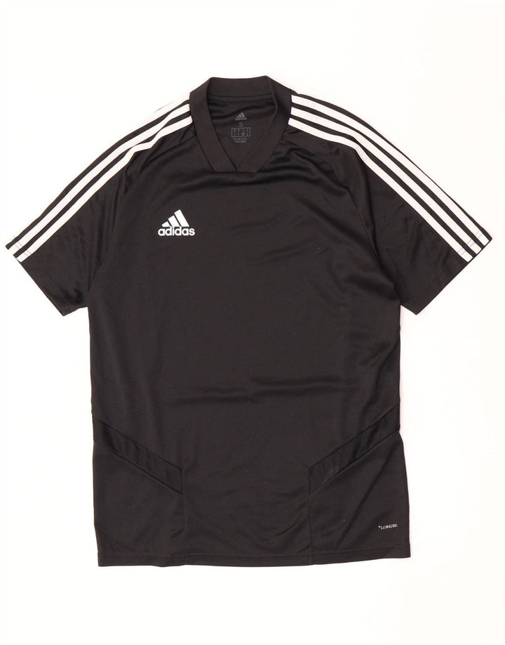 T-shirt Adidas Climacool da uomo piccola piccola in poliestere nero
