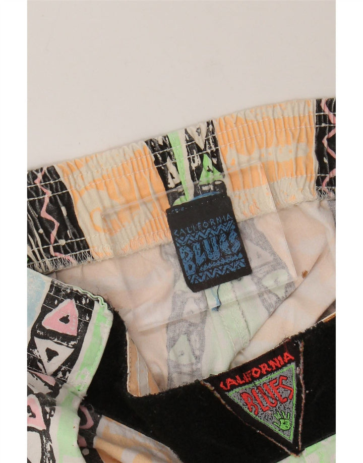 Pantaloni affusolati a vita alta da donna Blues W34 L31 geometrico multicolore