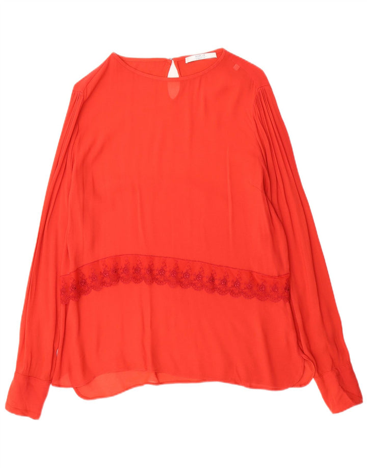 Replay Camicetta oversize a maniche lunghe da donna Top UK 10 Piccolo rosso floreale