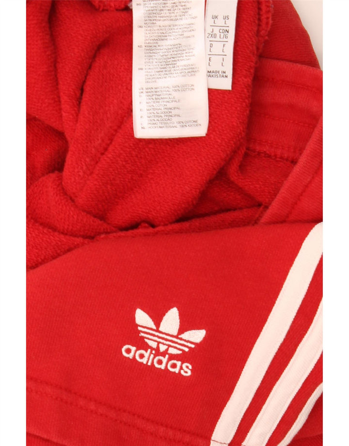 Pantaloncini sportivi da uomo Adidas grandi in cotone rosso