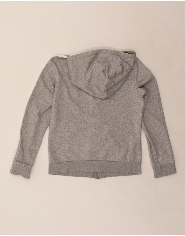 Maglione con cappuccio e zip da donna Adidas UK 8/10 Piccolo cotone chiazzato grigio