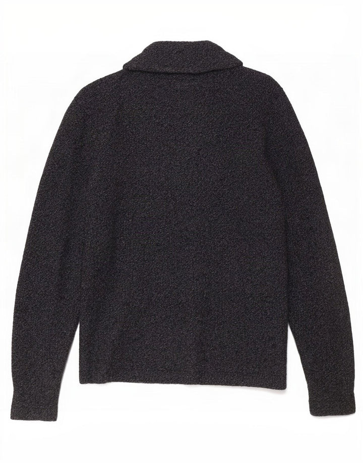 Maglione cardigan da uomo Massimo Dutti in lana screziata grigio medio