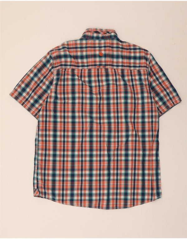 FAT FACE Camicia da uomo a maniche corte vestibilità classica XL in cotone a quadri multicolore