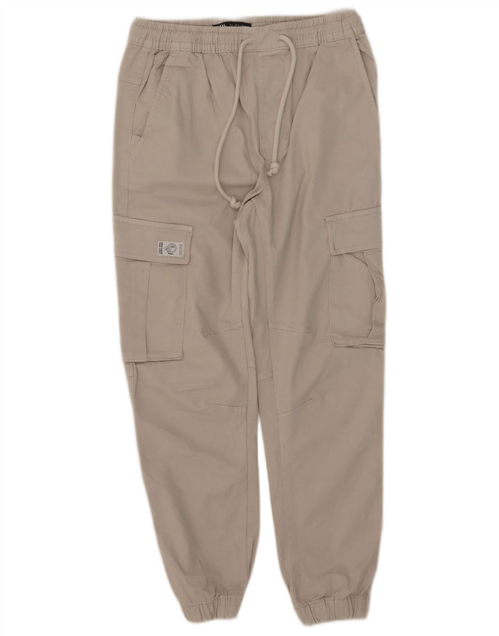 Pantaloni cargo da jogging Zara da uomo piccoli W30 L26 Beige