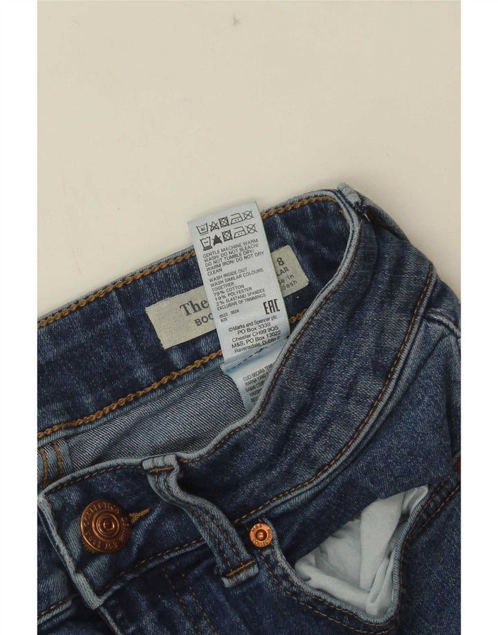 Jeans Eva Bootcut da donna Marks & Spencer UK 8 piccoli W24 L29 blu navy