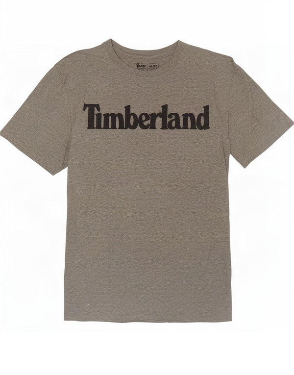 T-shirt grafica da uomo con vestibilità regolare Timberland, cotone grigio medio