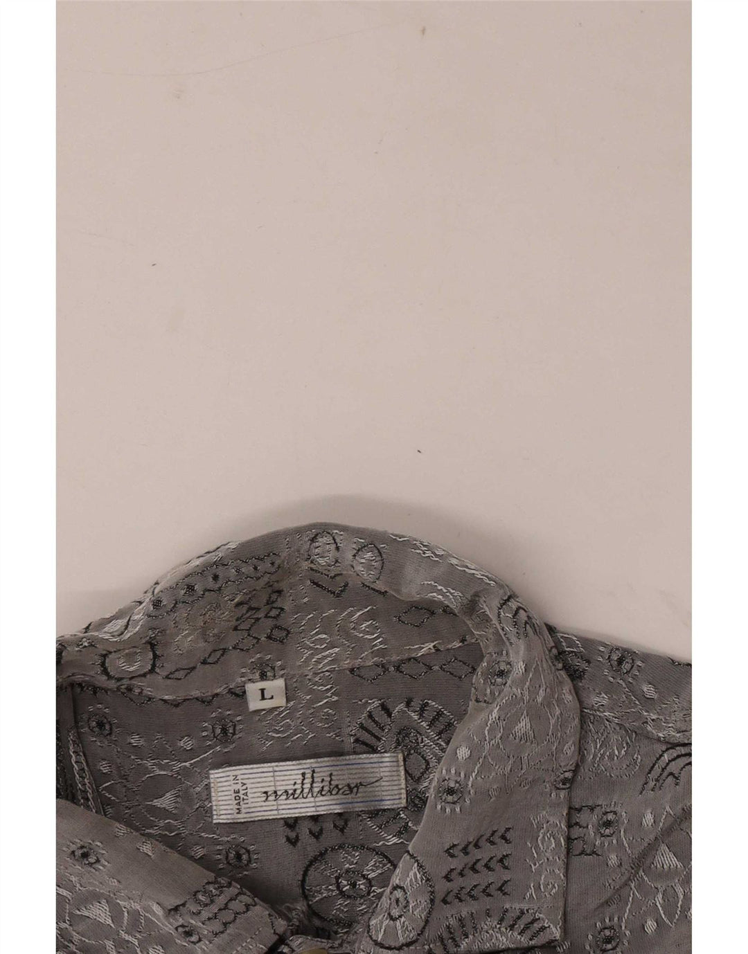 Camicia a maniche corte da uomo Millibar Large grigia geometrica