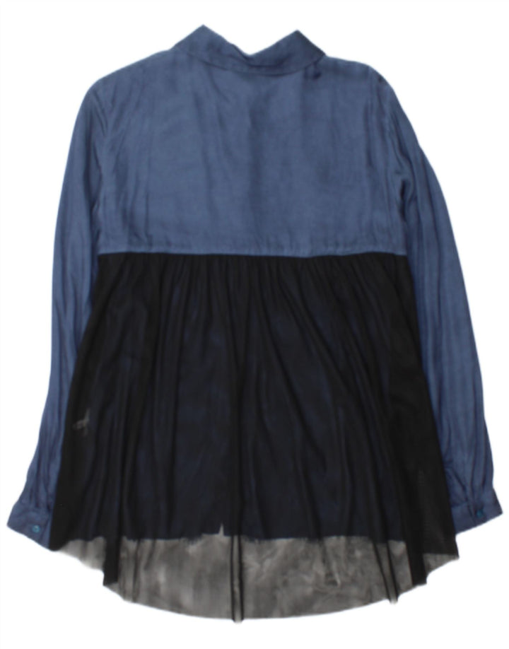 Abito Chemisier Donna Trussardi Jeans IT 42 Blu Medio Colourblock