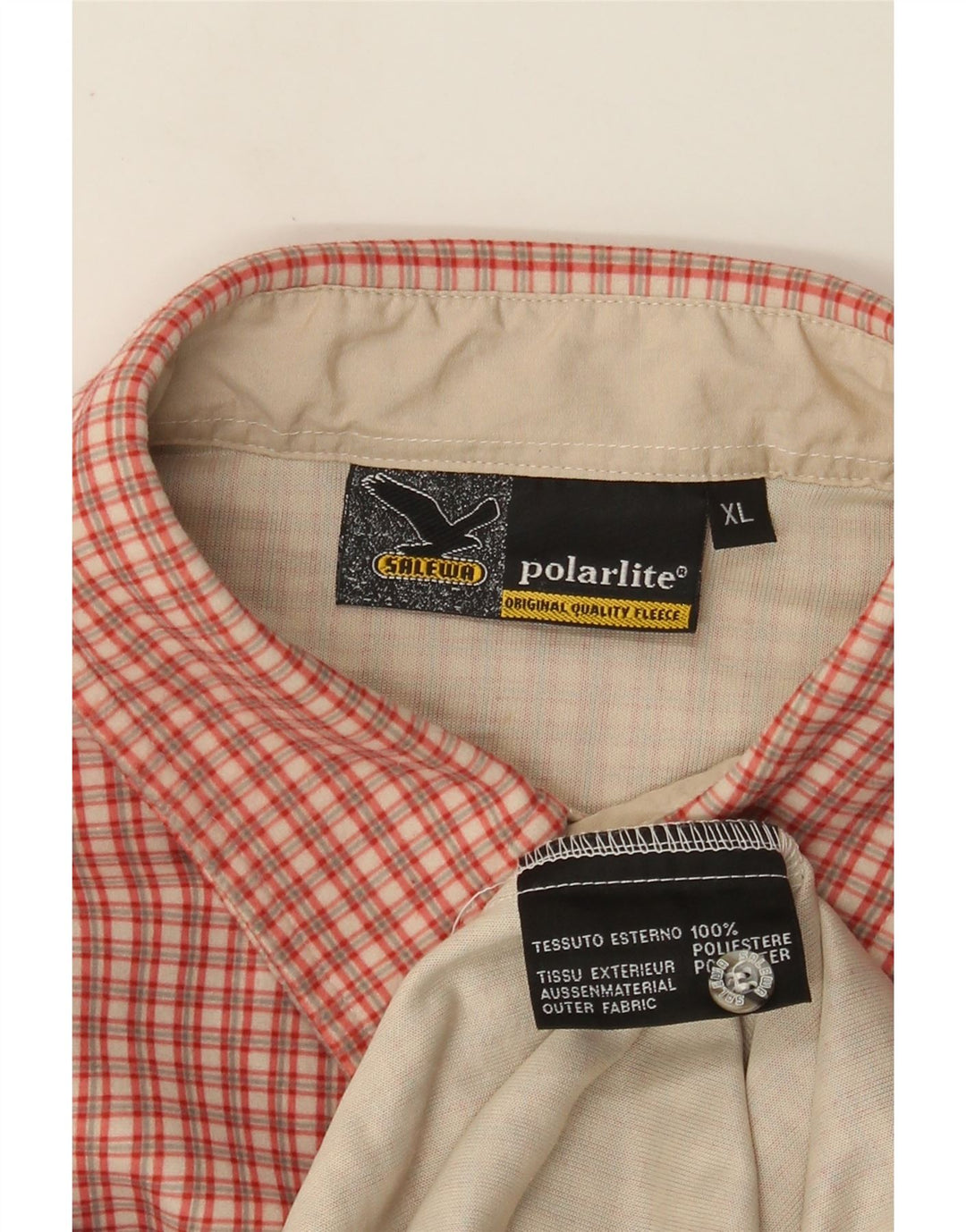 Camicia in pile da uomo SALEWA XL poliestere a quadri rossi