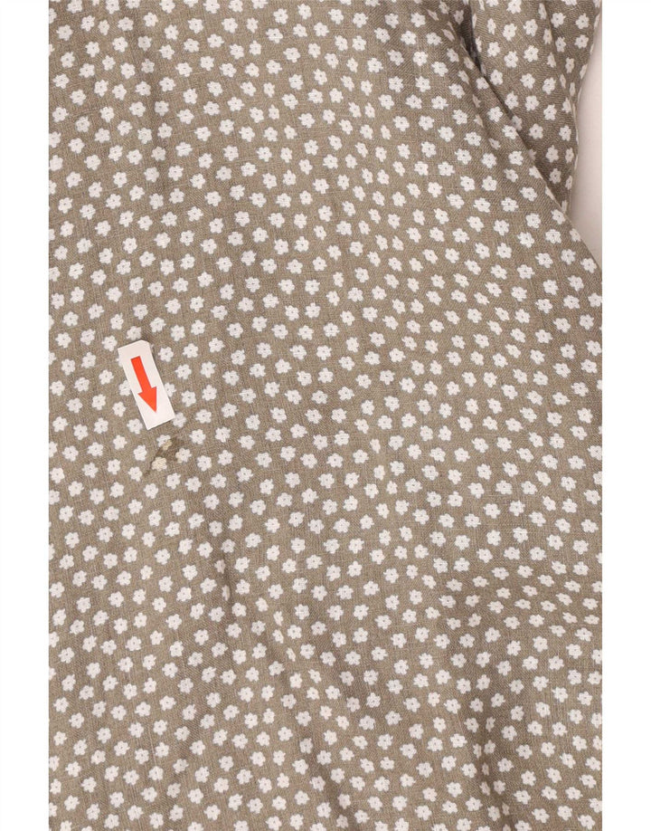Camicia da uomo Massimo Dutti XL Lino floreale grigio