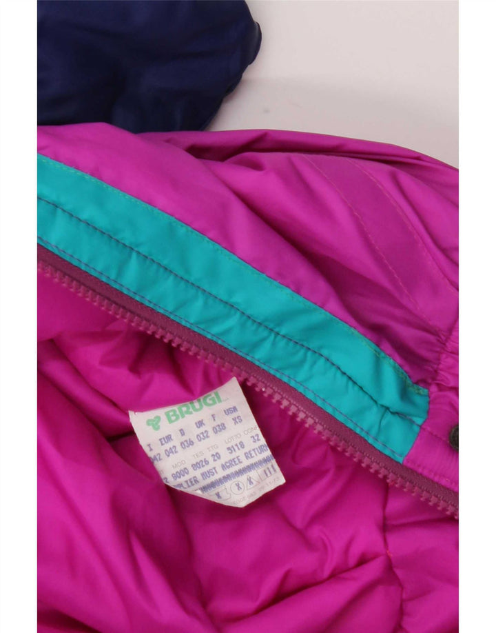 Tuta da sci con cappuccio da donna Brugi IT 42 Medium Pink Colourblock in poliammide