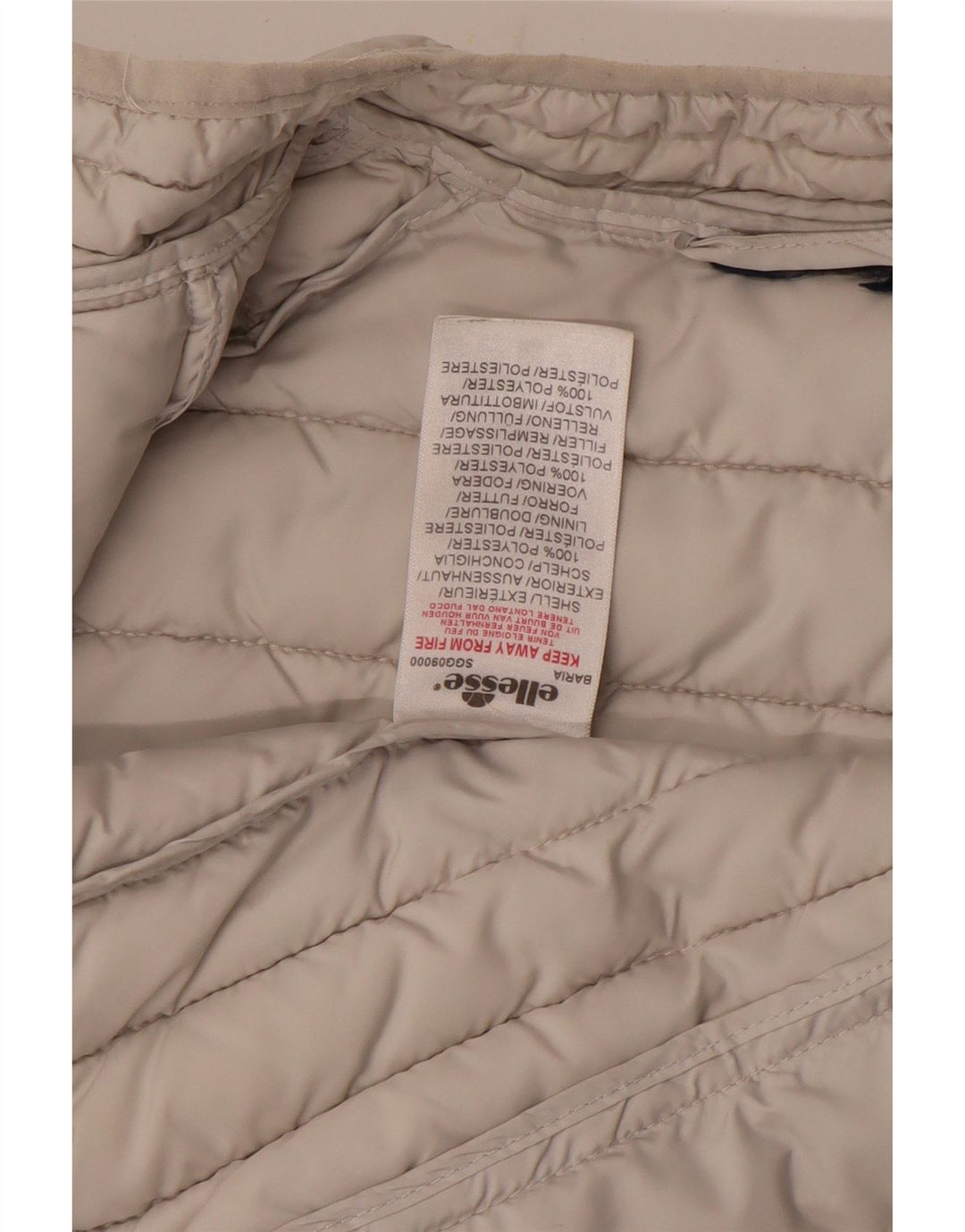 Gilet imbottito da donna ELLESSE UK 14 poliestere bianco medio