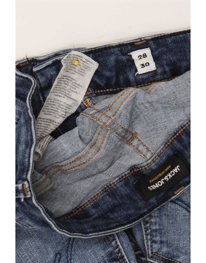 Jack & Jones Uomo GLENN Slim Jeans W28 L30 Cotone Blu