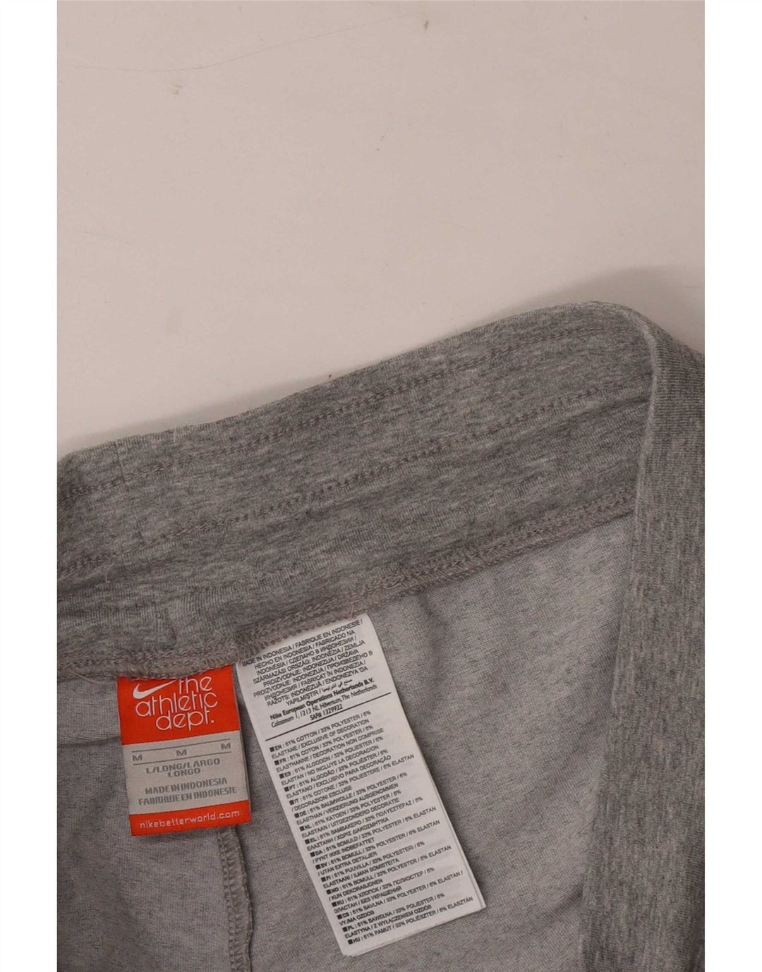 Pantaloni della tuta da donna Nike UK 14 cotone screziato grigio medio
