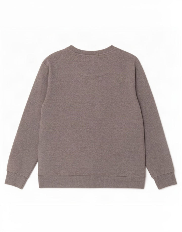 Felpa grafica da donna Dkny Jumper UK 14 Cotone grigio medio