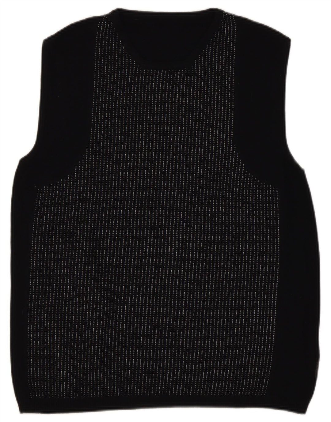 Canotta vintage da donna, taglia UK 14, grande, nera