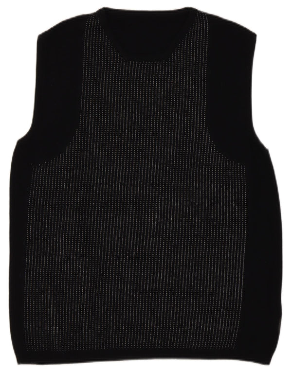 Canotta vintage da donna, taglia UK 14, grande, nera